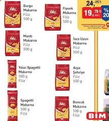 FİLİZ MAKARNA ÇEŞİTLERİ 500 G